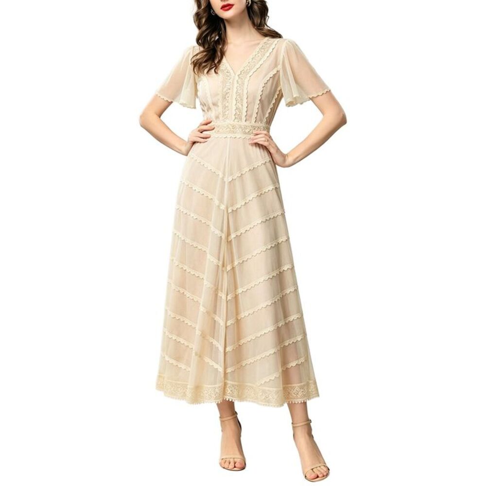 Burryco Womens Short Sleeve Midi Dress